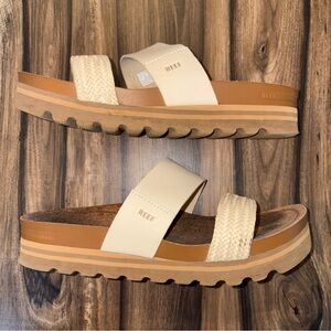 Reef Women's Cream and Tan Sandals